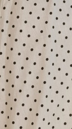 Nicole Spaghetti Strap Maxi Dress - Beige/Black Polka Dot