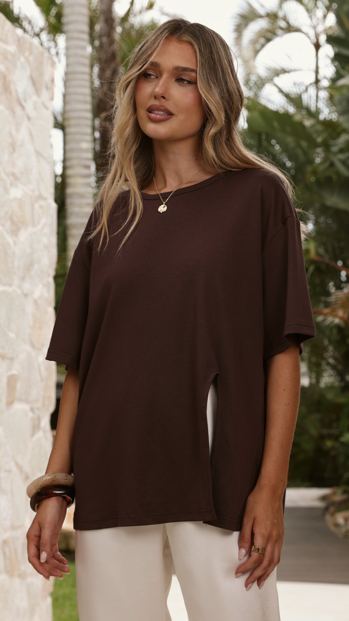 Indie Oversized Tee - Chocolate