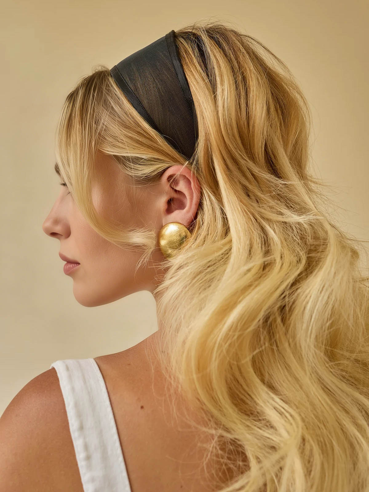 Sheer Mesh Wide Headband
