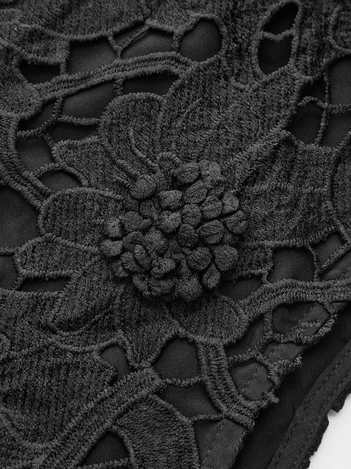 3D Floral Lace Sleeveless Crop Top
