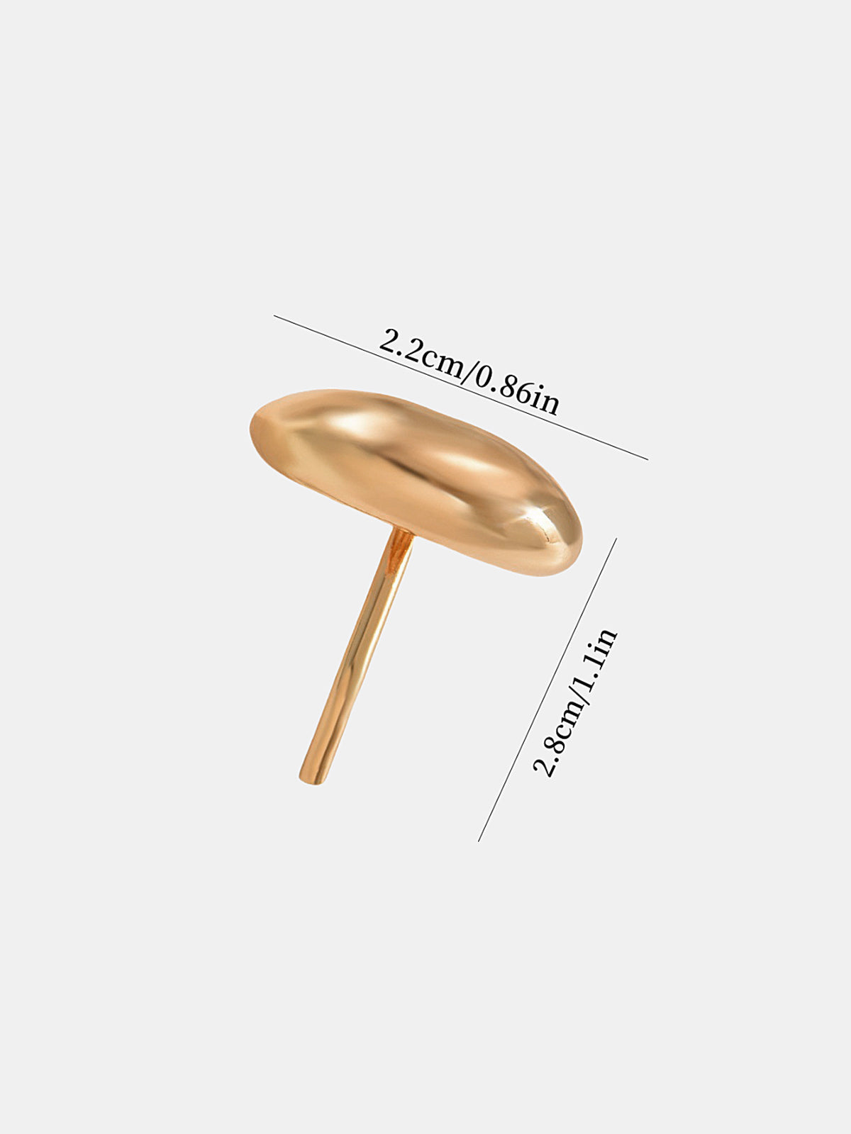 Single Piece Minimalist Smooth Oval Hair Stick