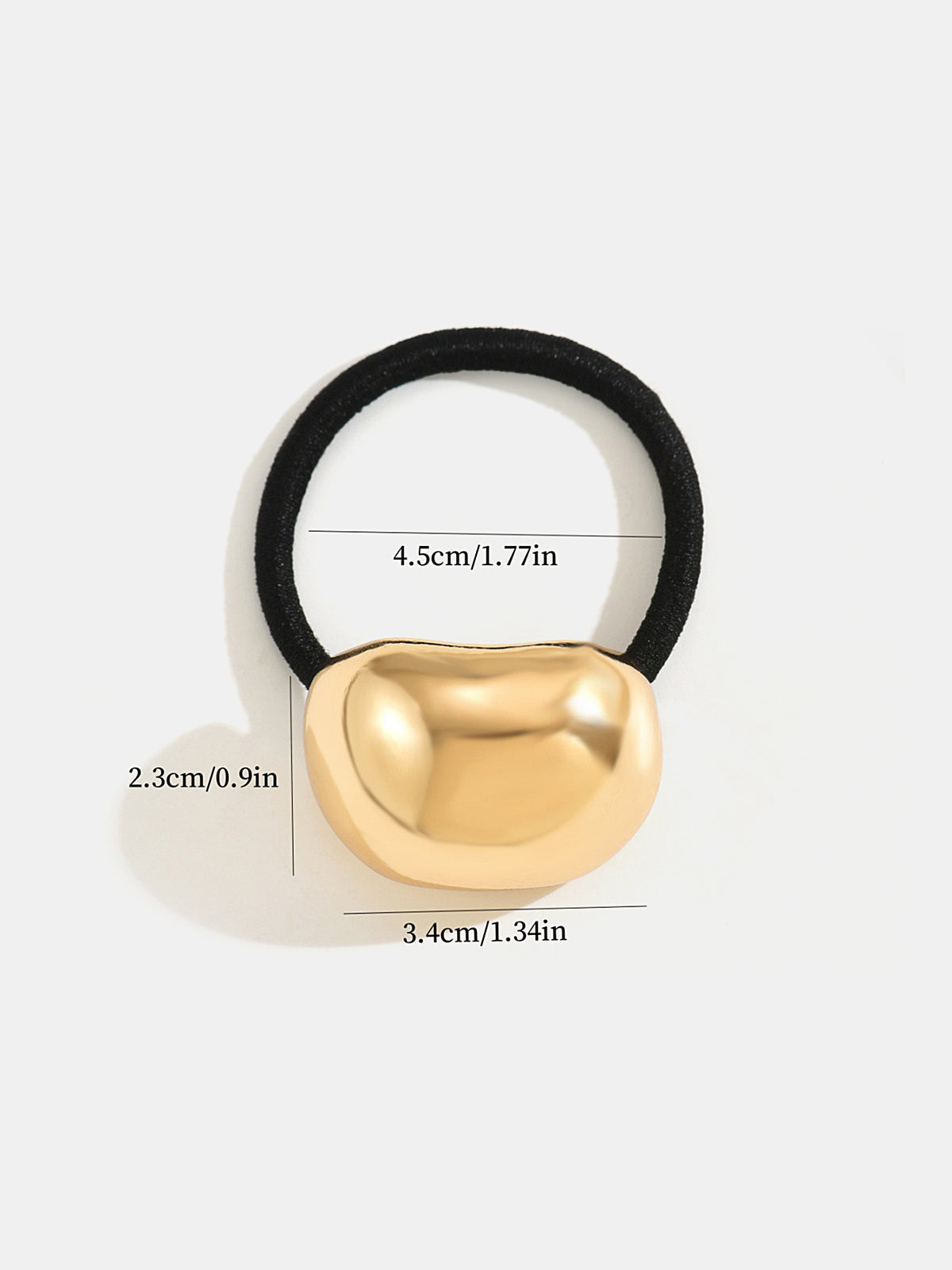 Minimalist Metal Pebble Hair Tie