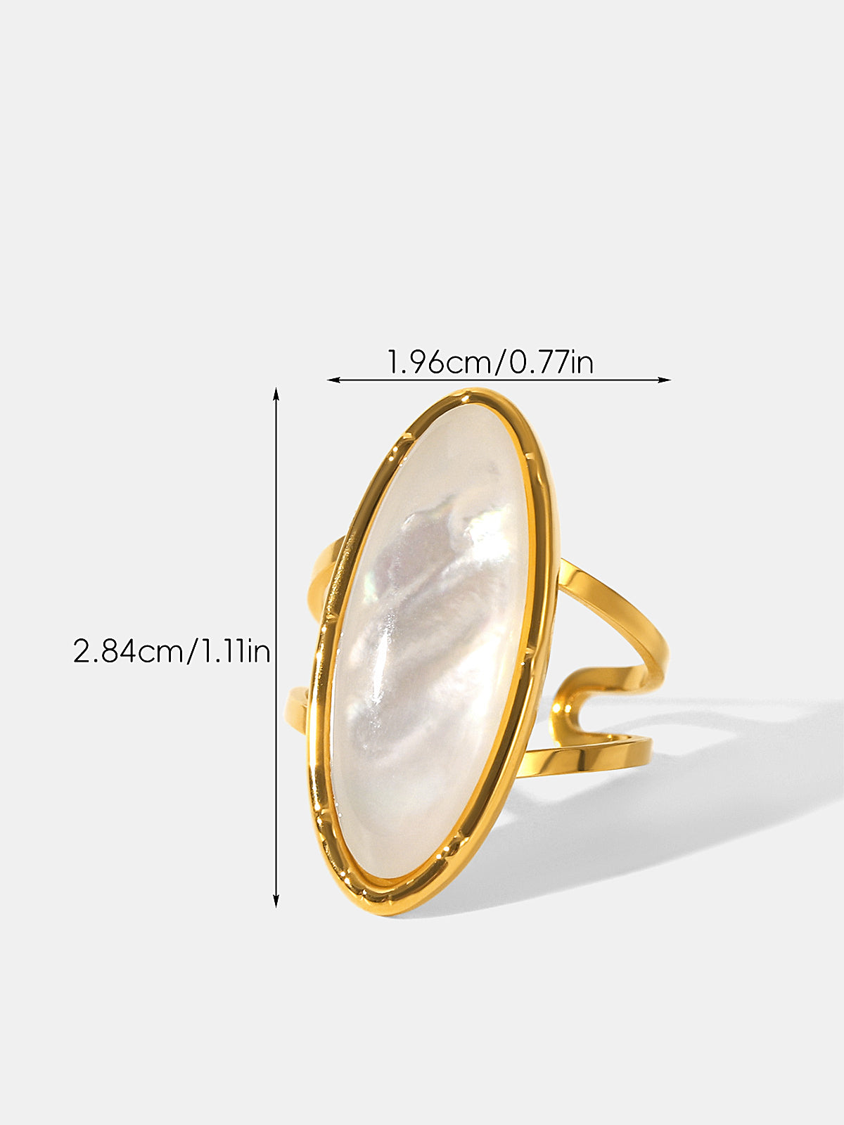 Oval Mother Of Pearl Statement Ring