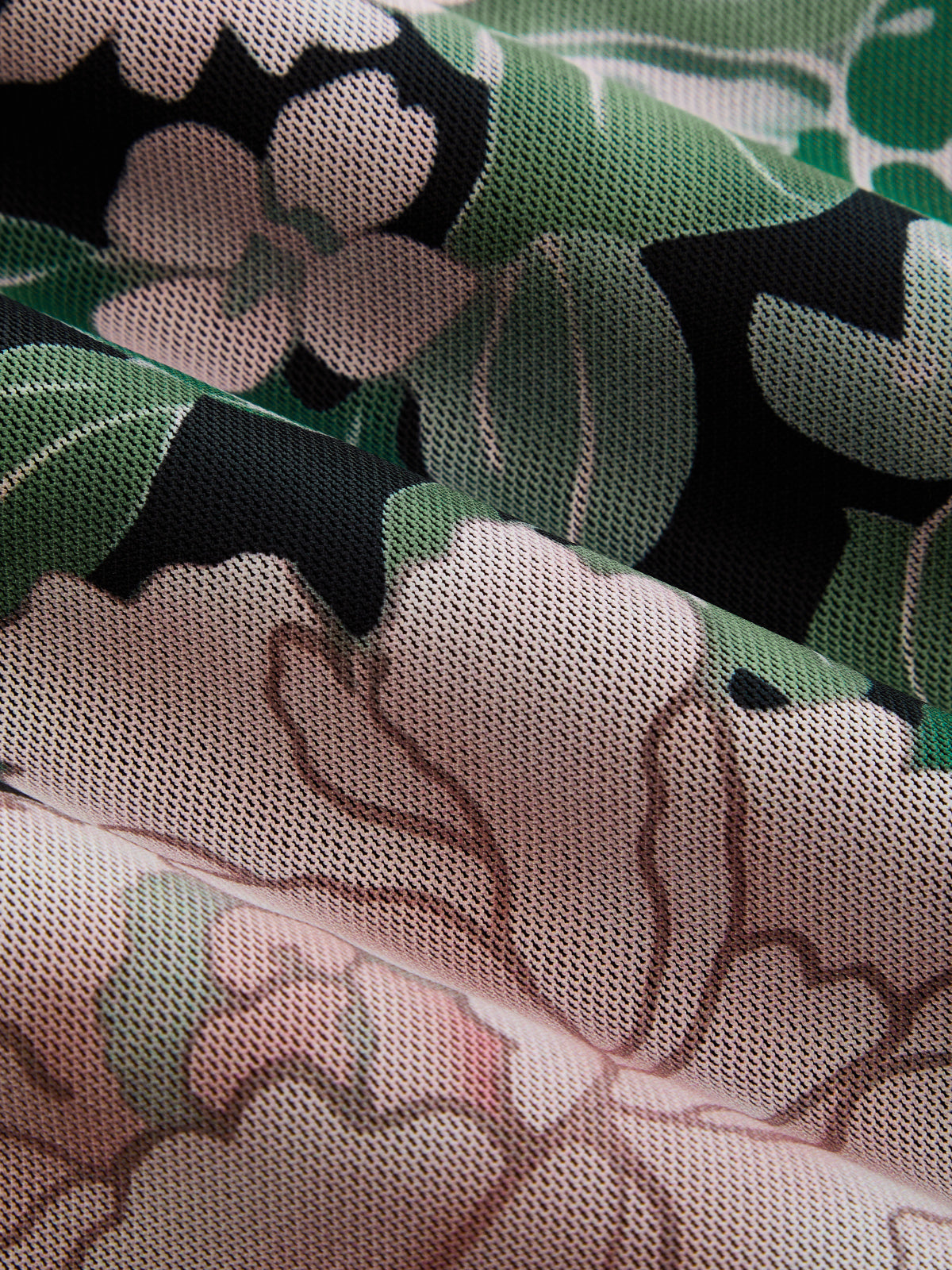 Floral Print Mandarin Collar Keyhole Dress