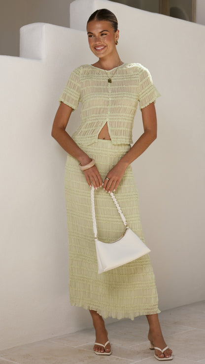 Maisie Maxi Skirt - Matcha