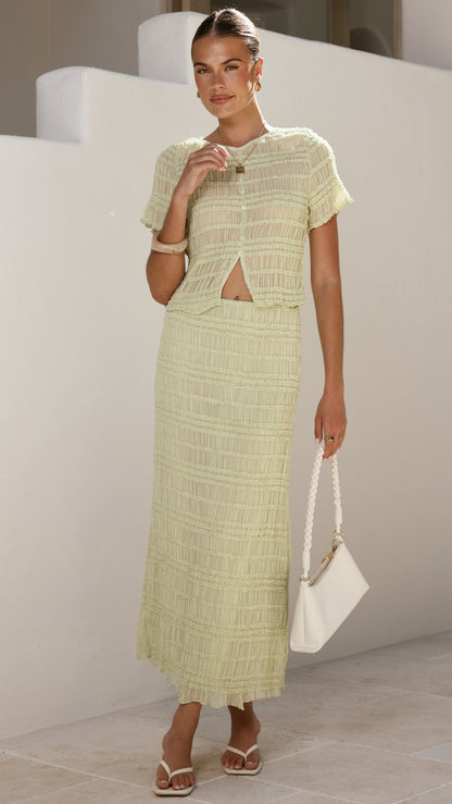 Maisie Maxi Skirt - Matcha