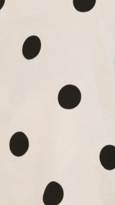 Hazelle Strapless Top - Beige/Black Polka Dot