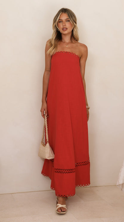 Sandra Maxi Dress - Red