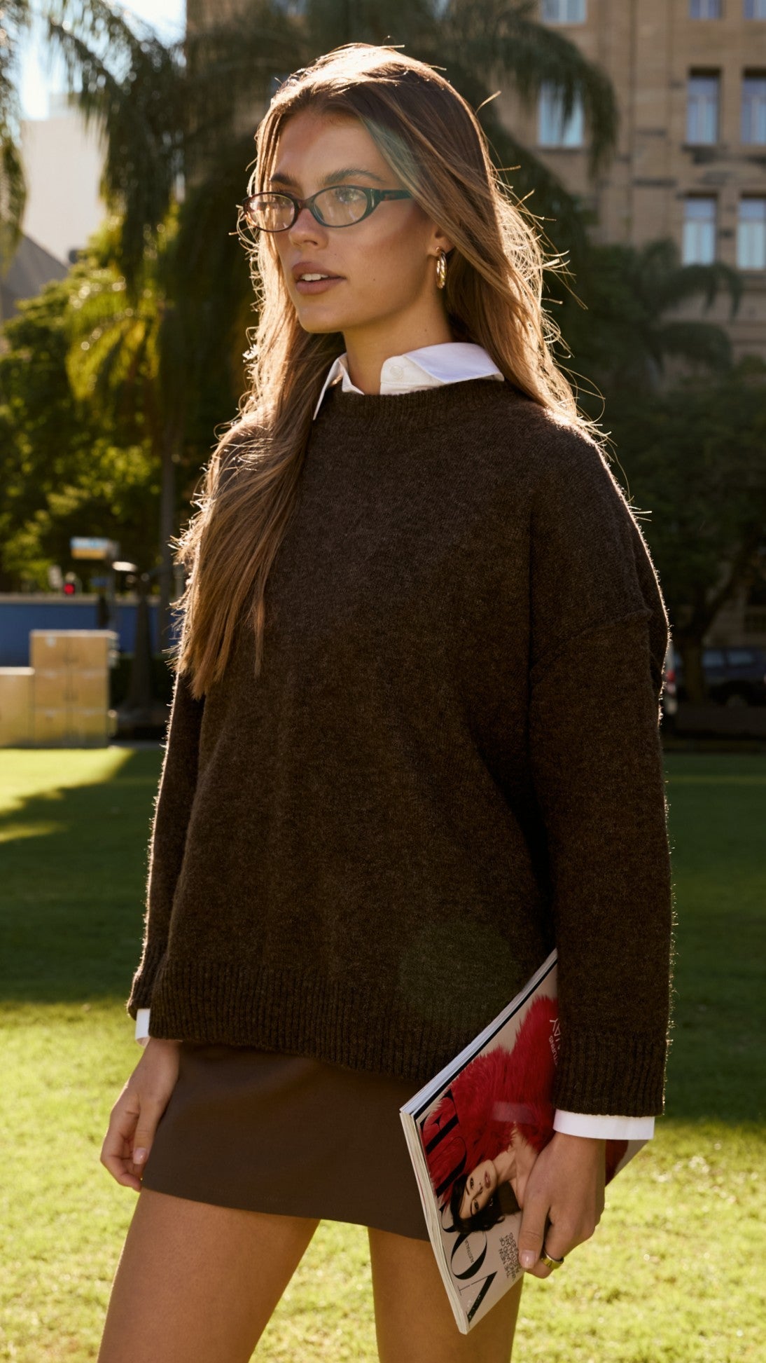 Haven Knit Sweater - Chocolate