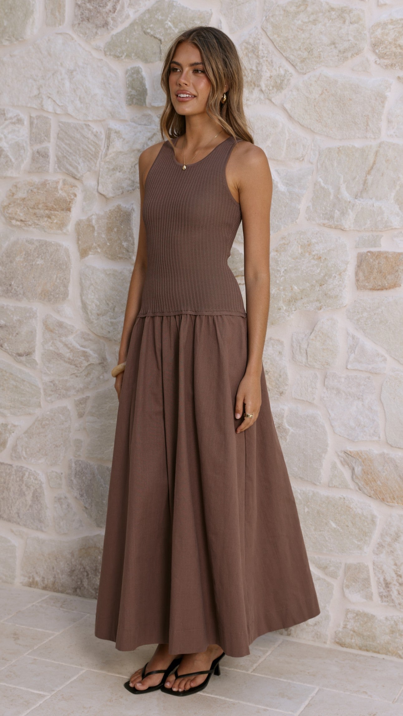 Arden Maxi Dress - Chocolate