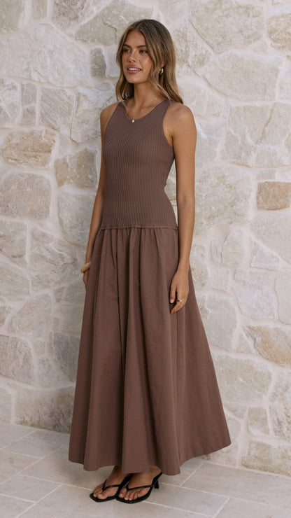 Arden Maxi Dress - Chocolate