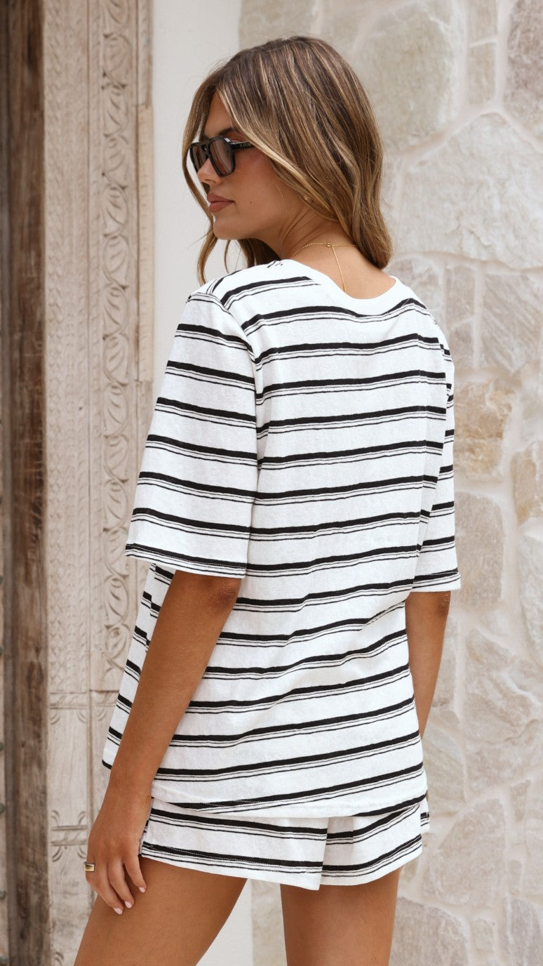 Scout Top - White Stripe