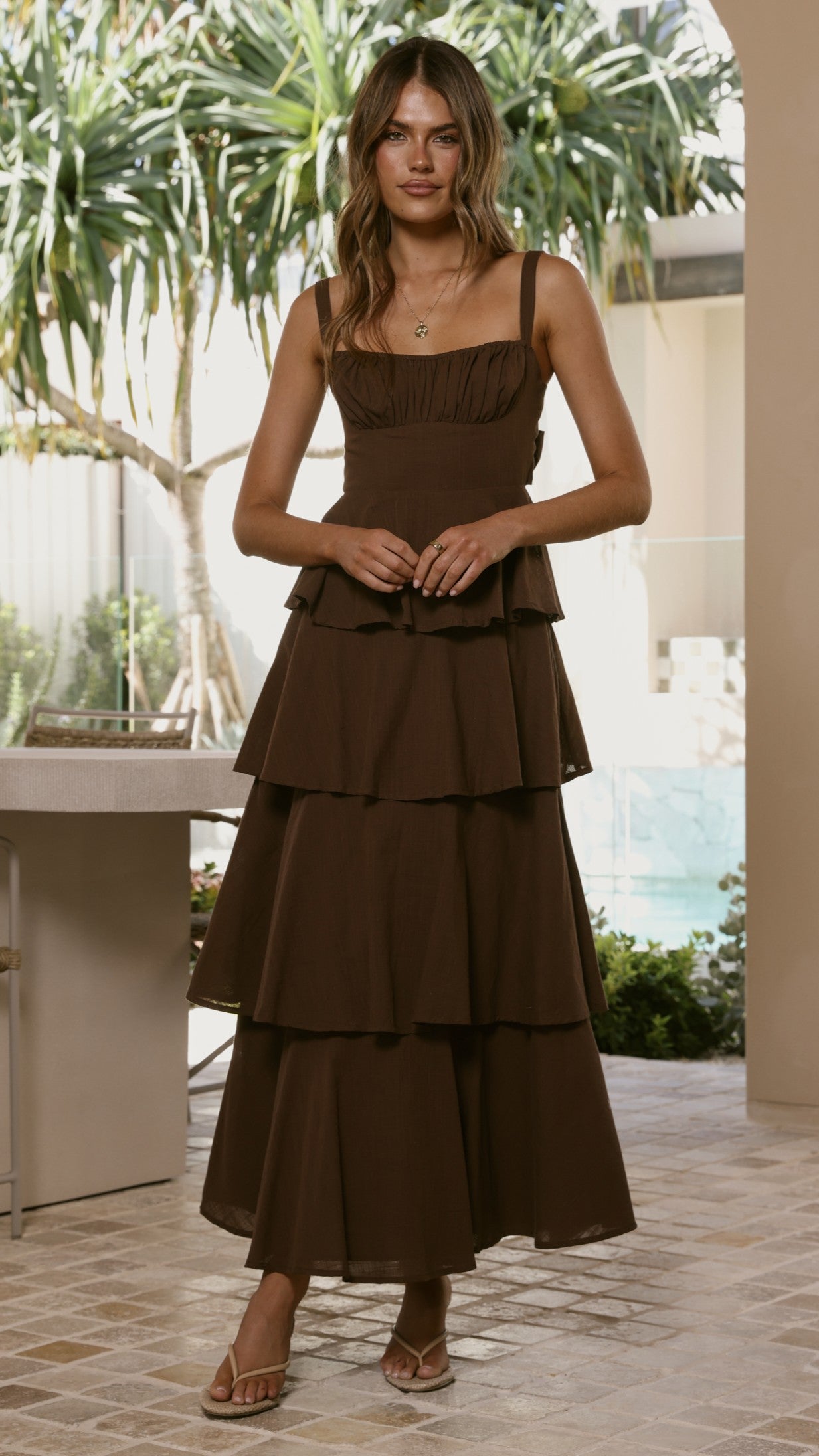 Odilia Maxi Dress - Chocolate