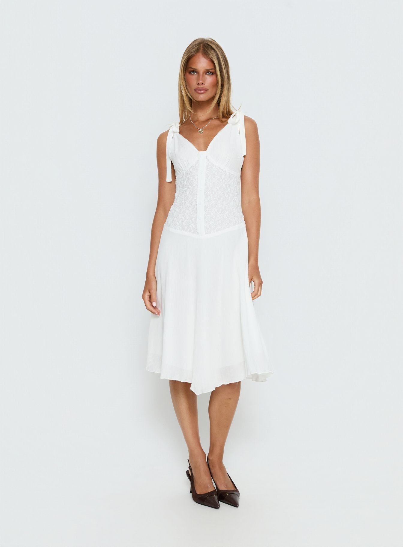 Danira Midi Dress White