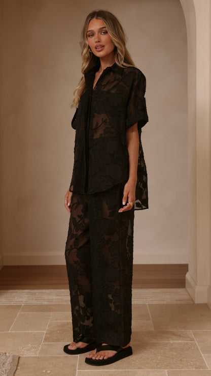 Mollie Lace Pants - Black
