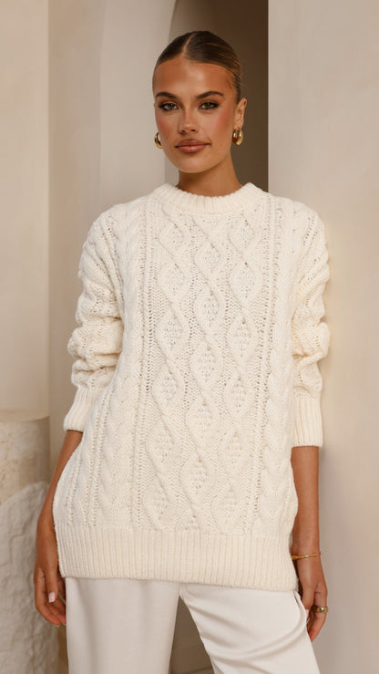 Valentina Knit Sweater - Cream