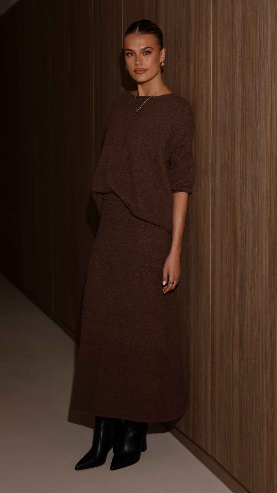 Cohen Knit Jumper - Chocolate