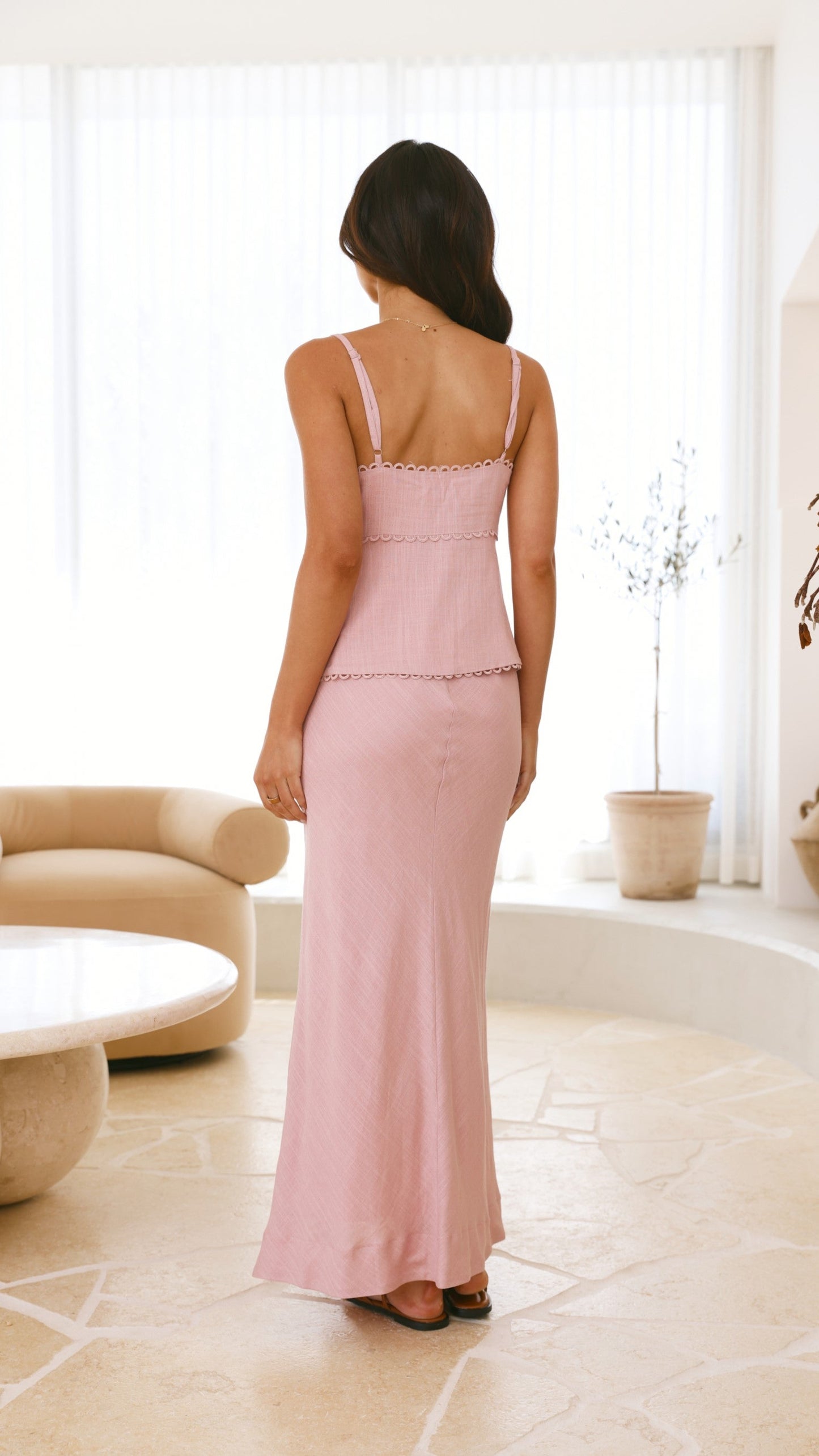 Nila Maxi Skirt - Blush