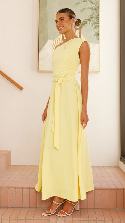 Gemma Maxi Dress - Baby Yellow