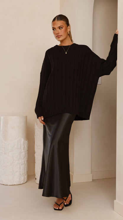 Naiva Oversized Knit - Black