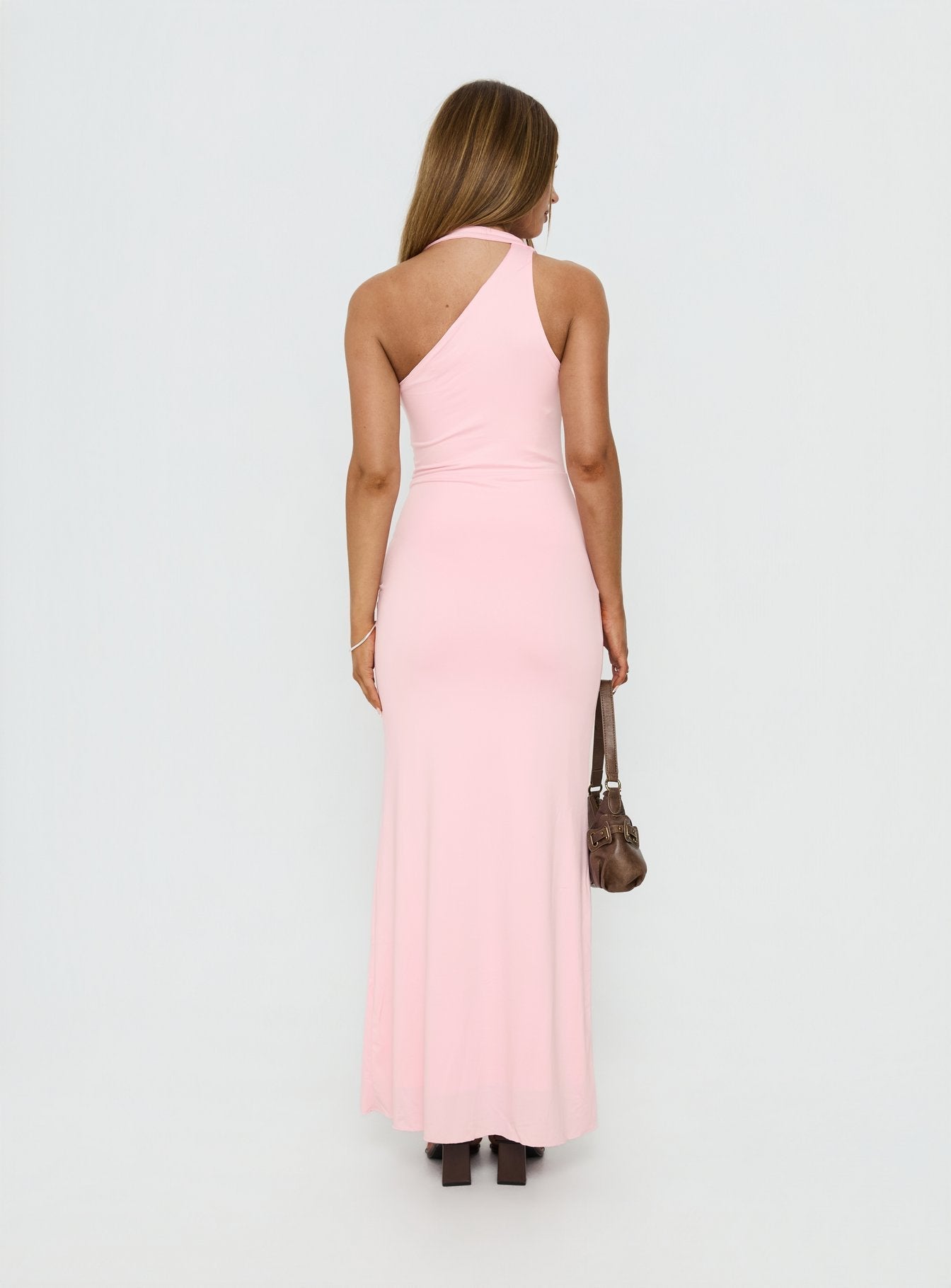 Ivetta Ruched Maxi Dress Pink