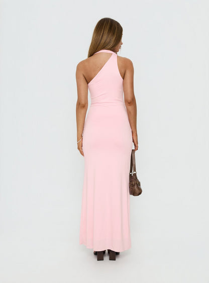 Ivetta Ruched Maxi Dress Pink
