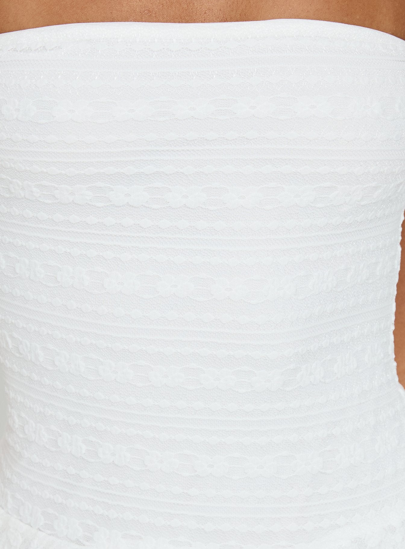 Emarie Strapless Mini Dress White