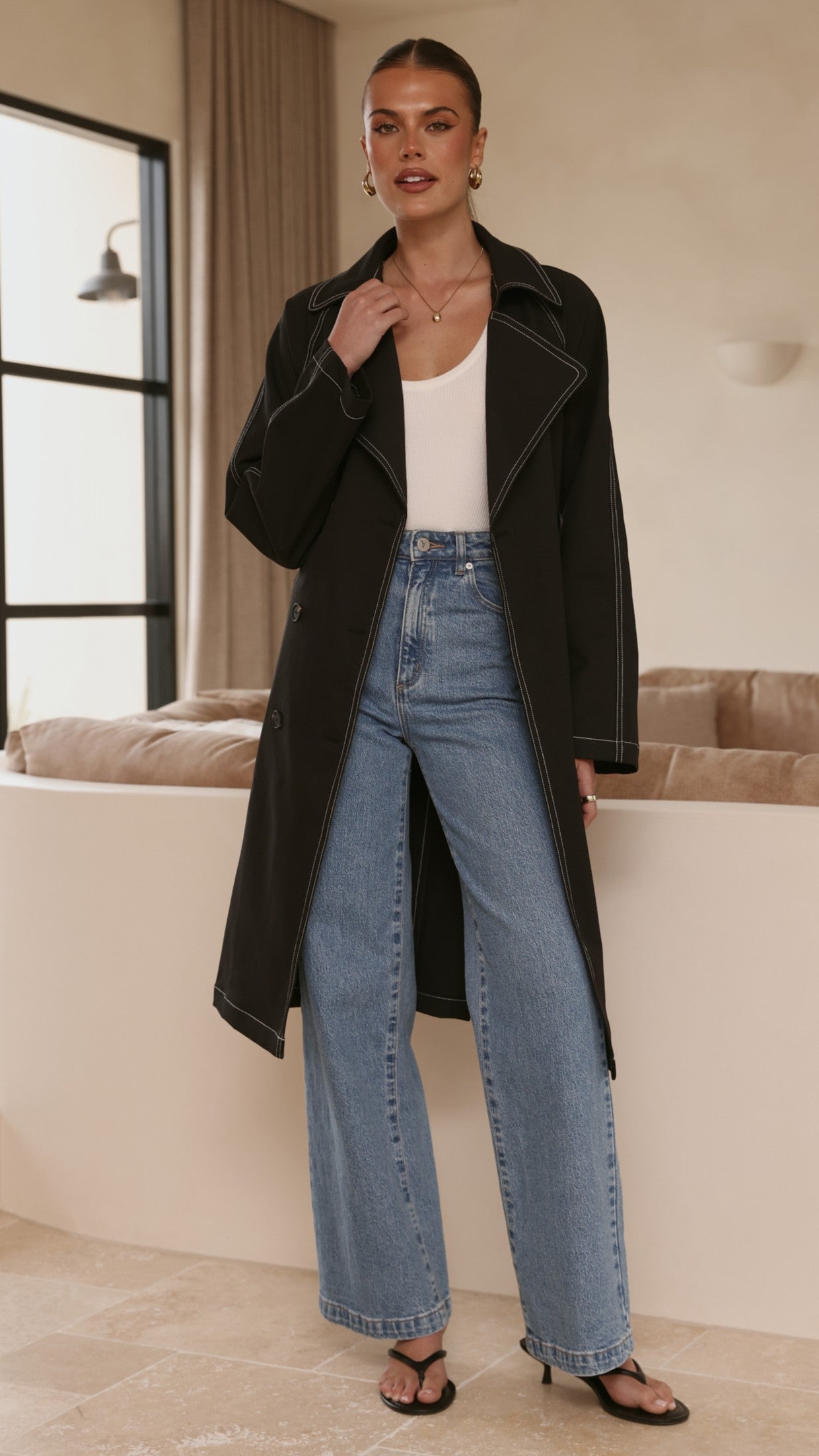 Cora Trench Coat - Black
