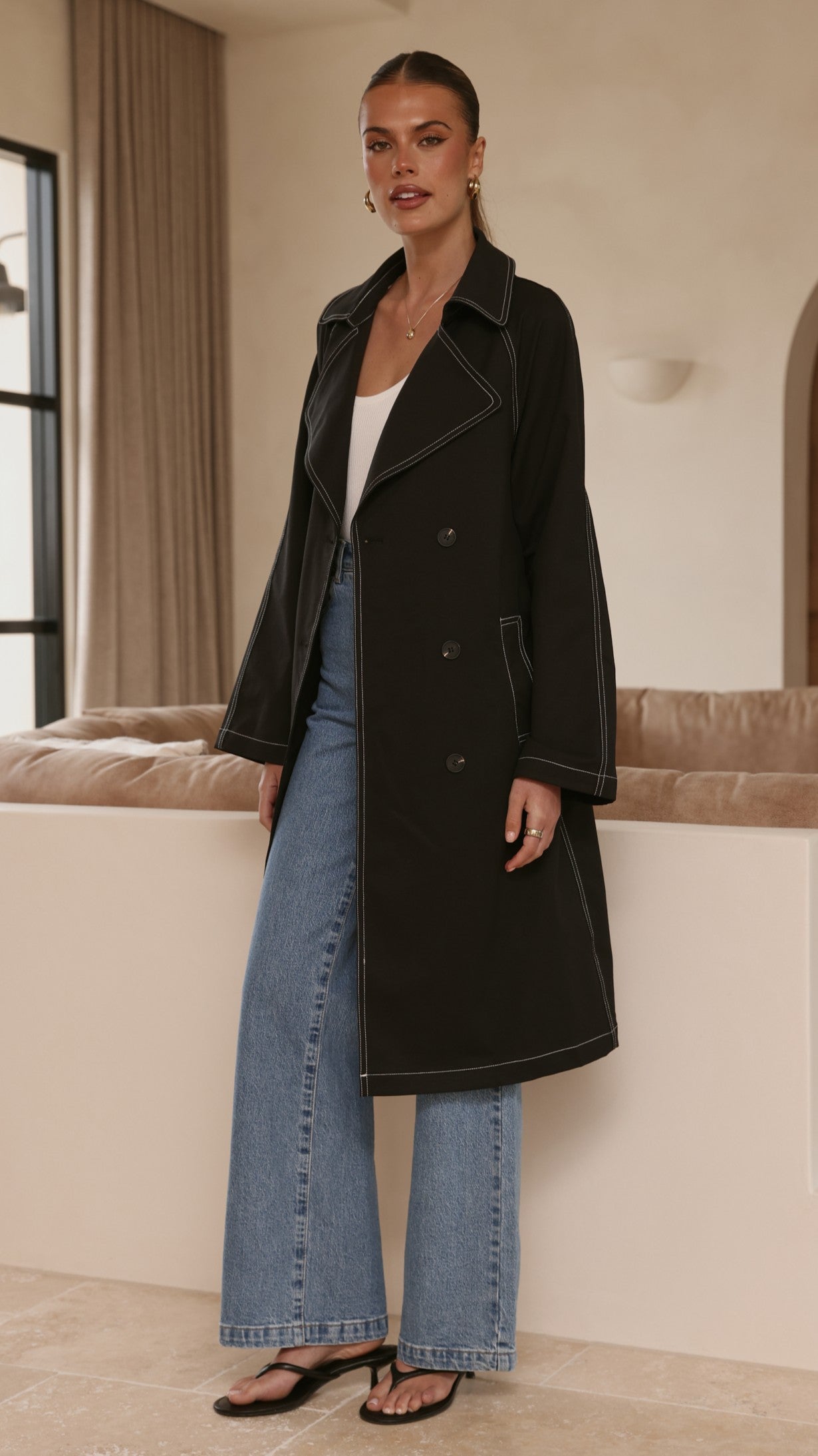 Cora Trench Coat - Black