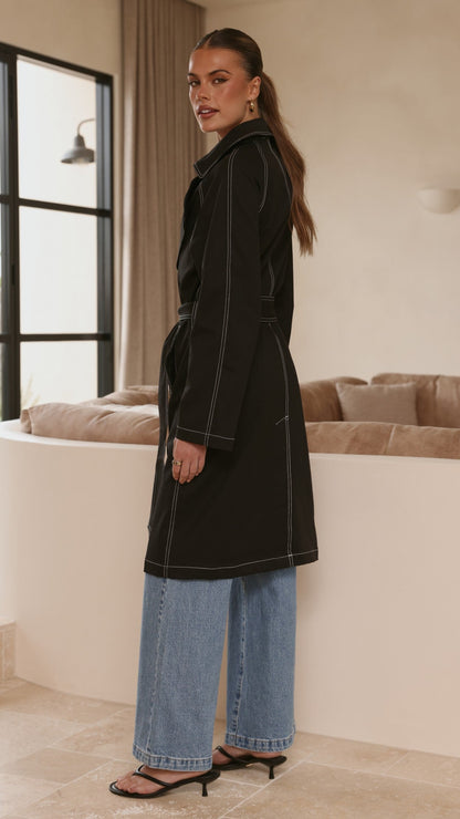 Cora Trench Coat - Black