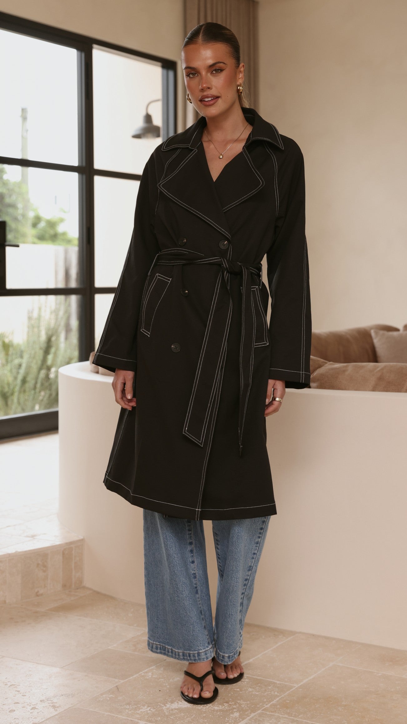 Cora Trench Coat - Black
