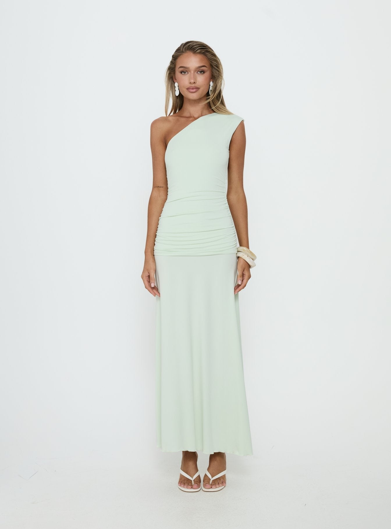 Gwenneth One Shoulder Maxi Dress Jelly Mint