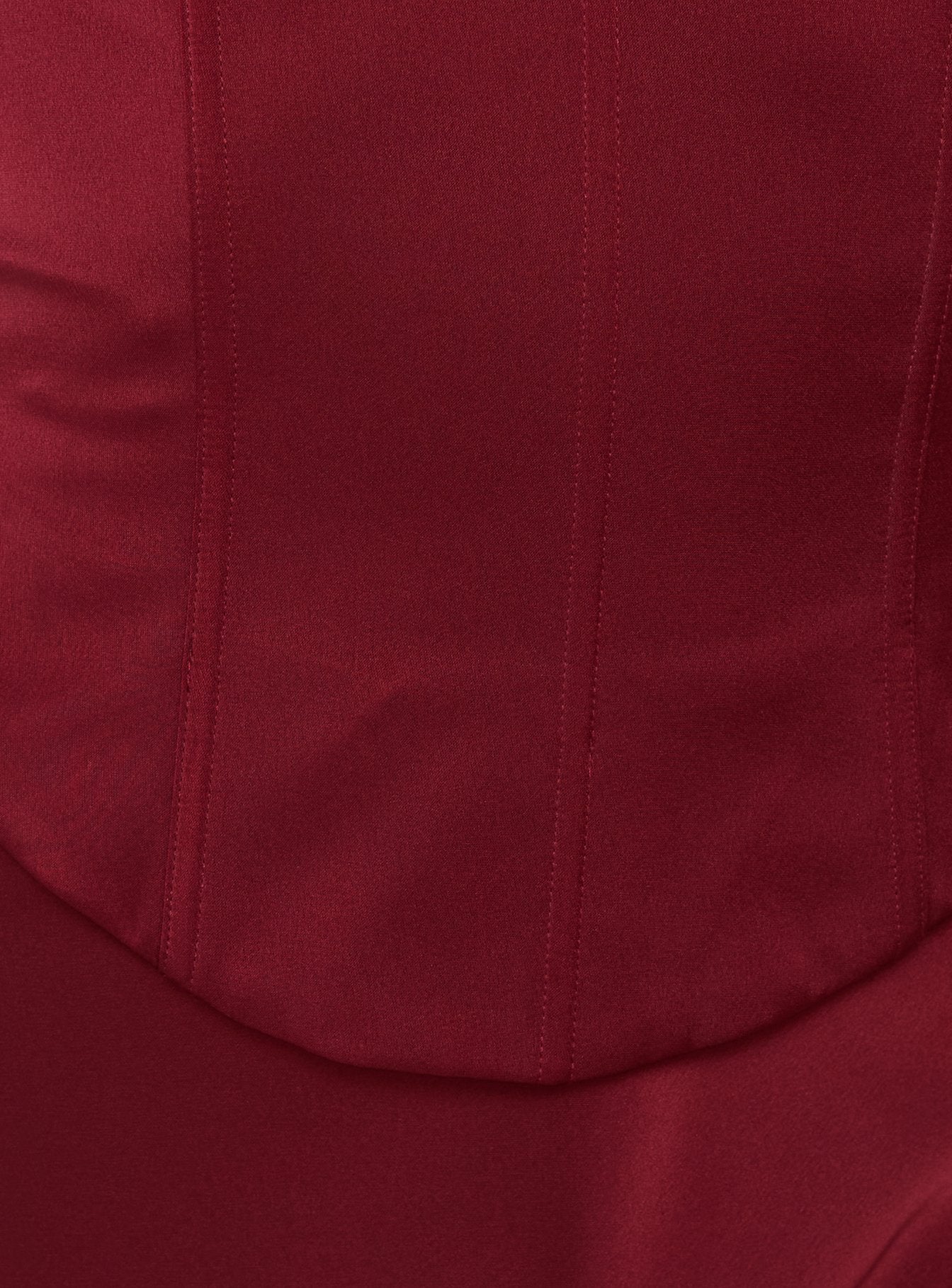 Devotedness Satin Corset Maxi Dress Deep Red