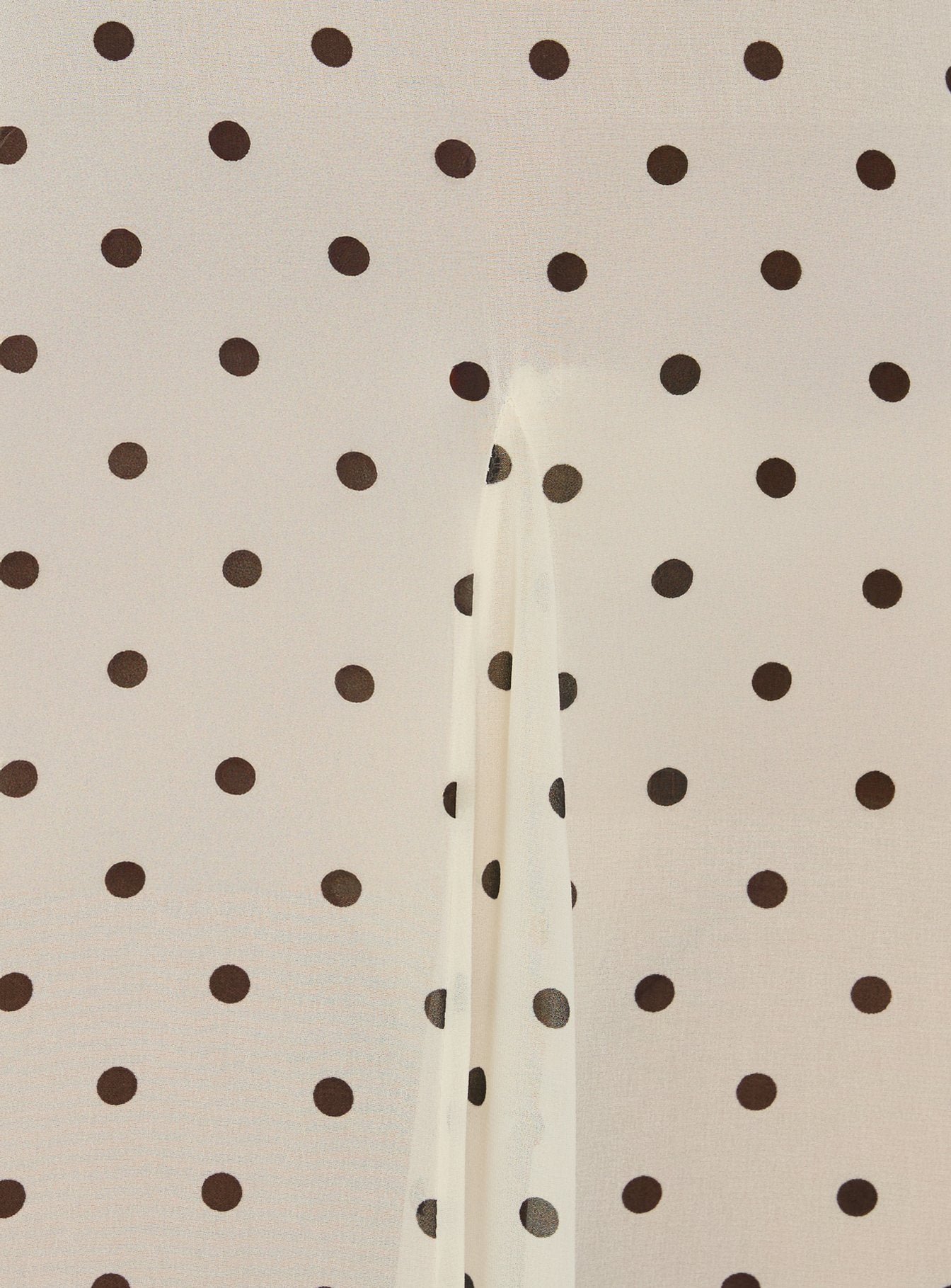 Loulah Sheer Chiffon Maxi Dress Cream Polka Dot