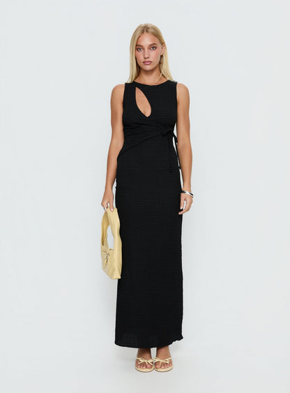 Cymone Cut Out Maxi Dress Black