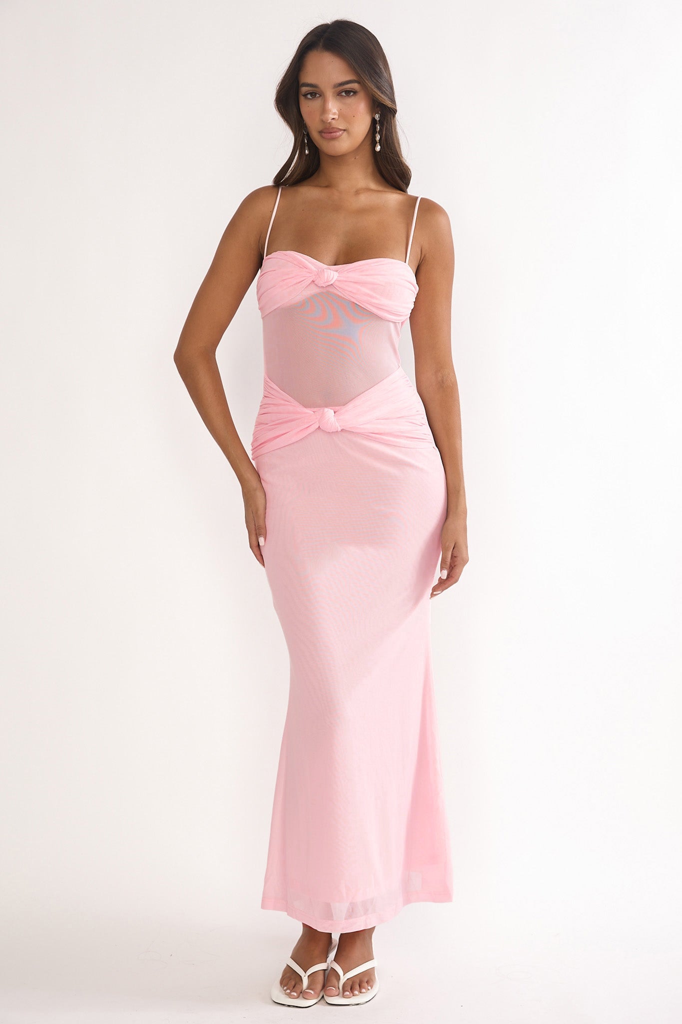 Stara Knot Accent Maxi Dress Blush