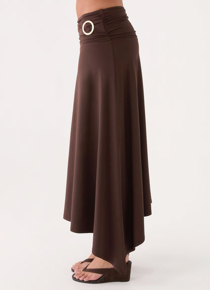 Automatic Midi Skirt - Rose Taupe