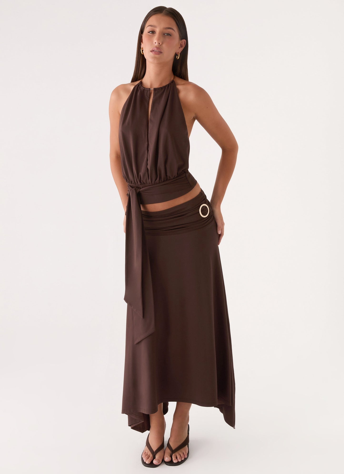 Automatic Midi Skirt - Rose Taupe