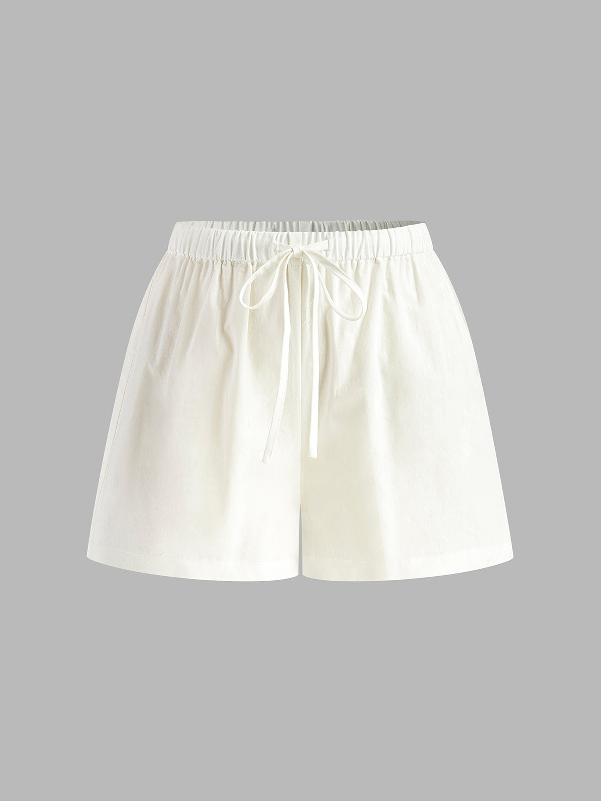Semi-Sheer Slim Fit Drawstring Split Casual Shorts Set