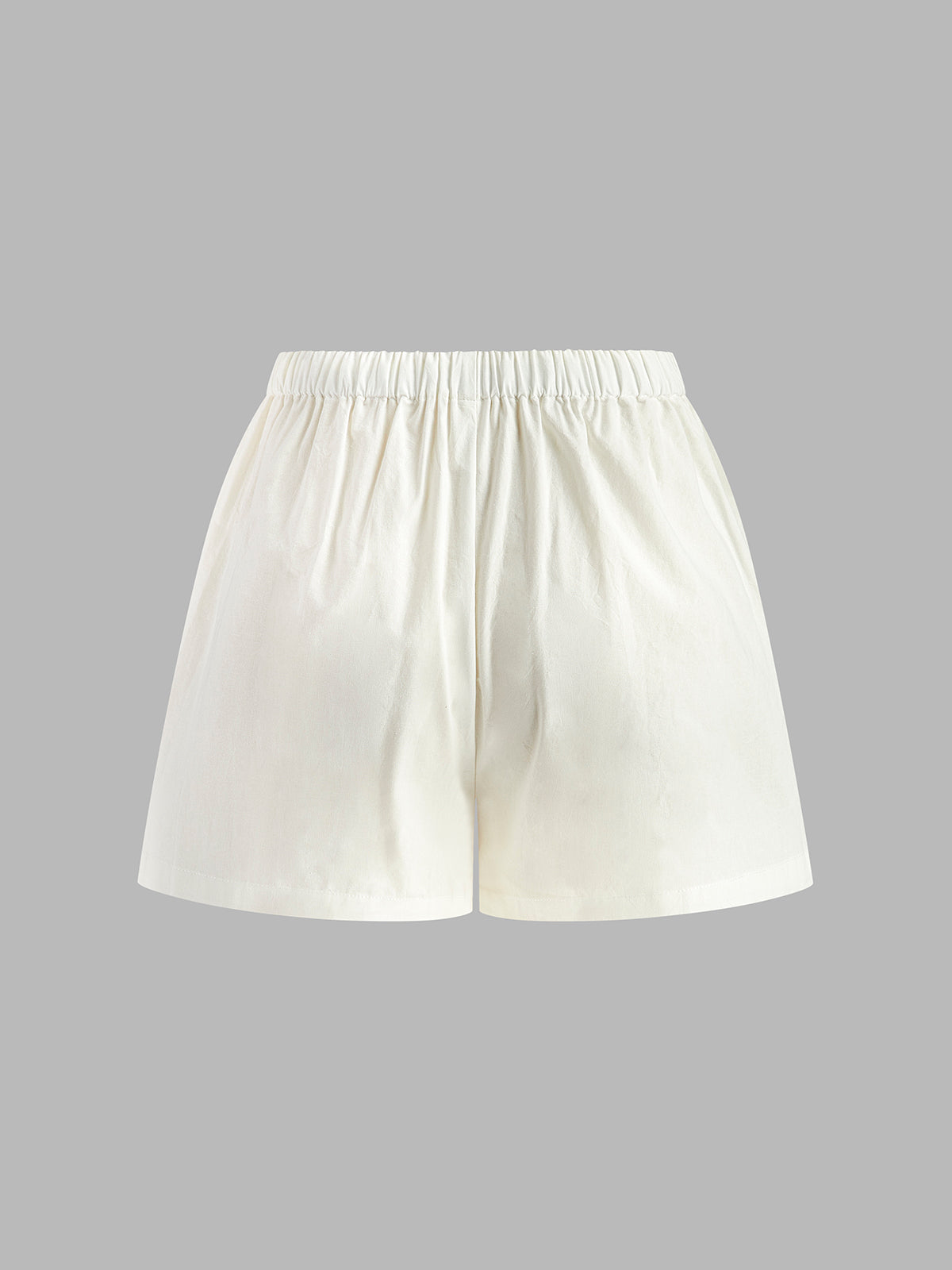 Semi-Sheer Slim Fit Drawstring Split Casual Shorts Set