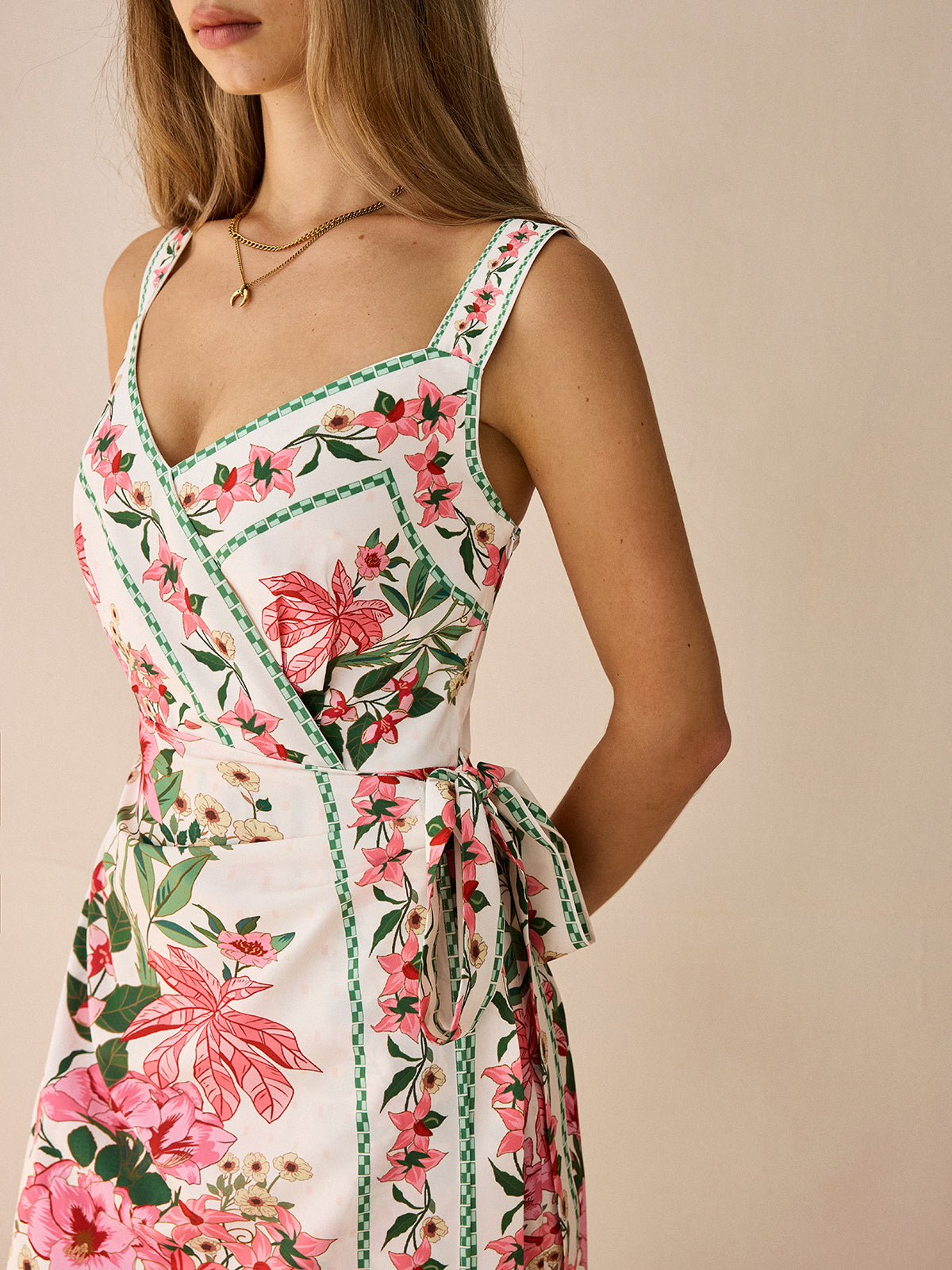 Floral Print Wrap Mini Dress in Upgraded Fabric