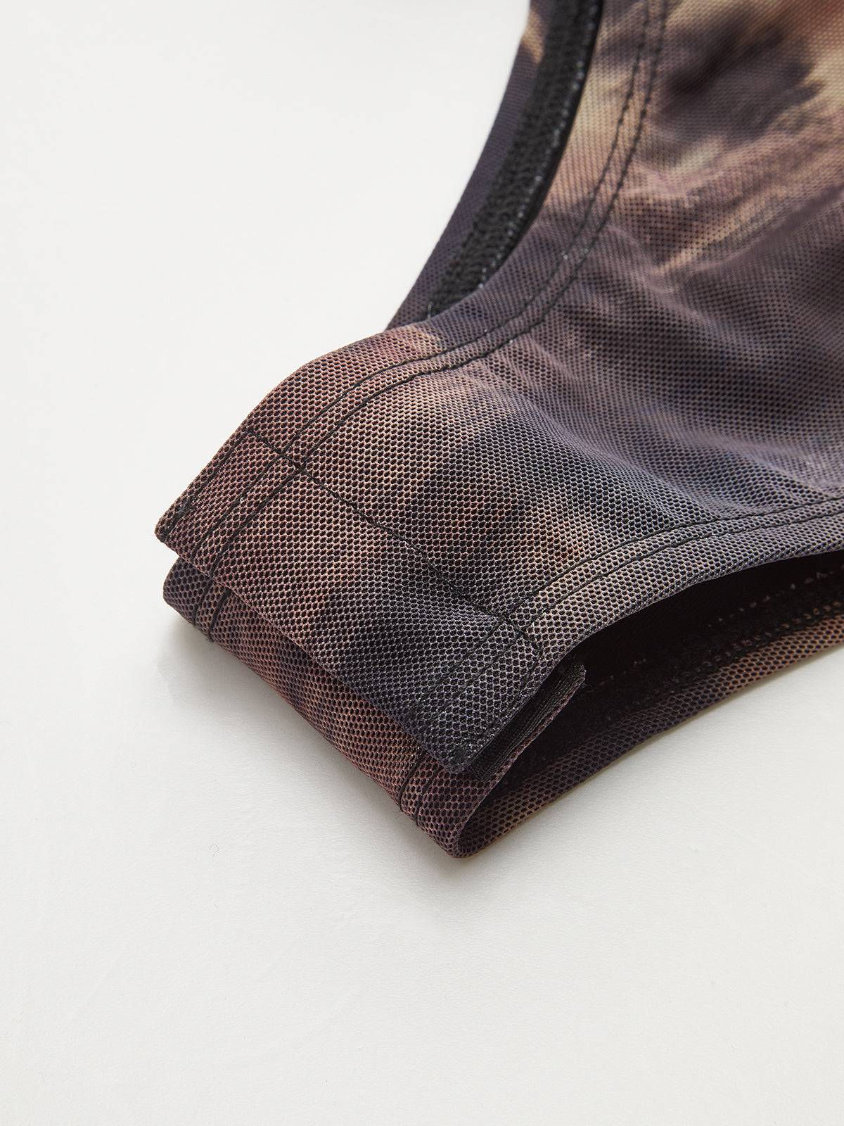 Gradient Print Ruched Long Sleeve Bodysuits