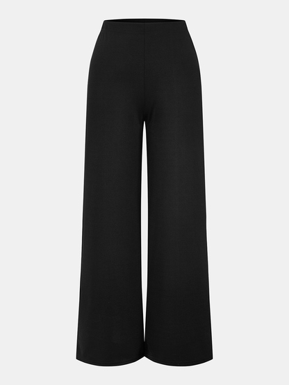 Sleeveless Crop Top & Wide-Leg Pants Set