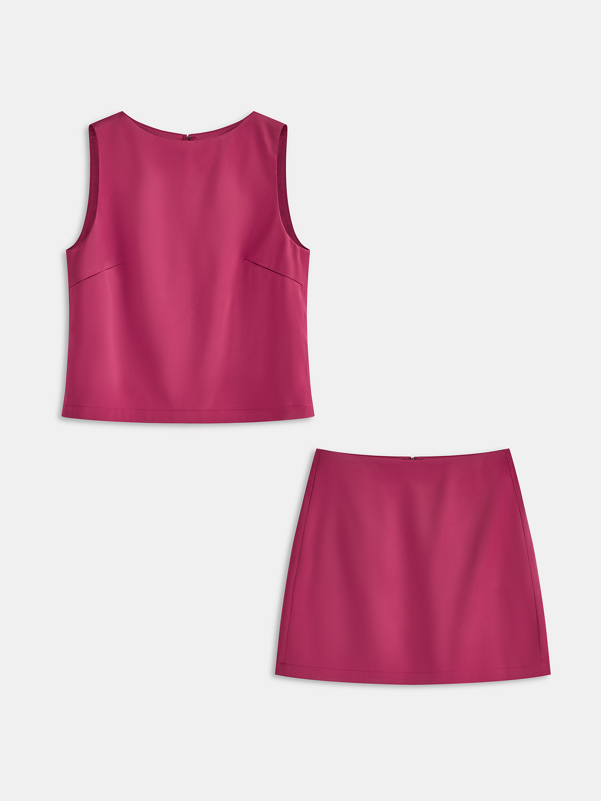 Bow Detail Sleeveless Top & Mini Skirt Set