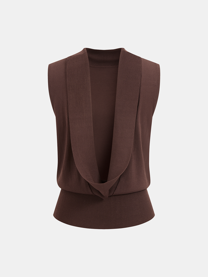 Backless Sleeveless Knit Top