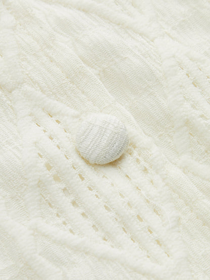 Cable Knit Button-Down Tank Top