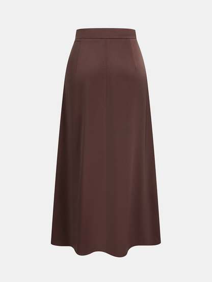 Ruched Asymmetrical Top & Midi Skirt Set