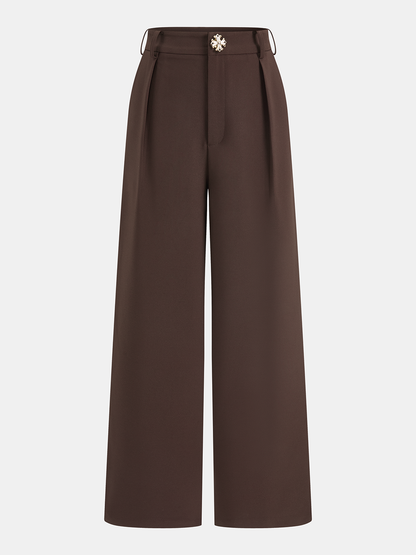 Sleeveless Vest & Wide Leg Pants Set