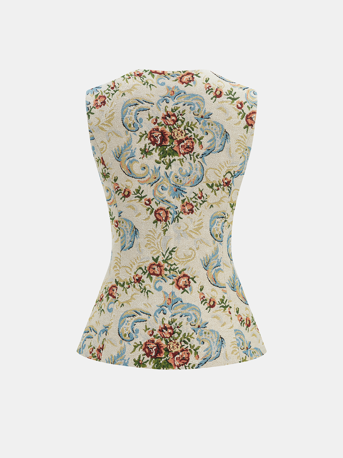 Vintage Floral Tailored Vest