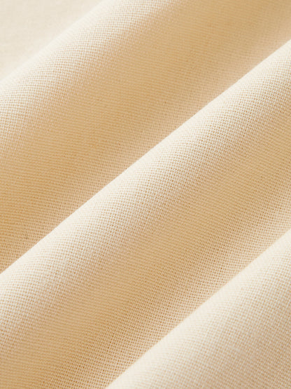 Cotton Linen Ruched Knot Midi Skirt